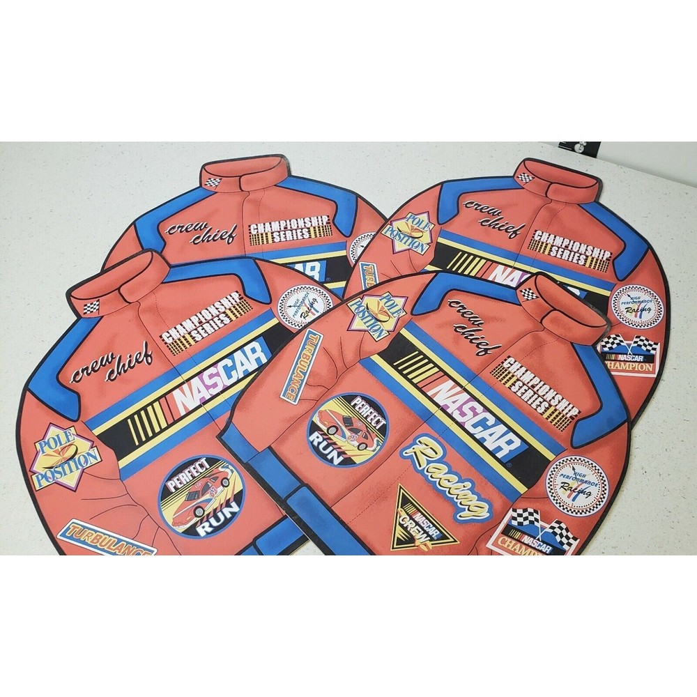 NASCAR Set of 4 Place Mats  Racing Crew Chief Champion Stock Car New